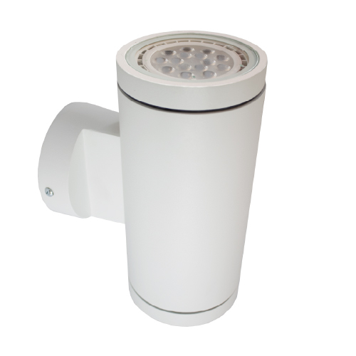 Aplique bidireccional 2x50W AR111 aluminio blanco